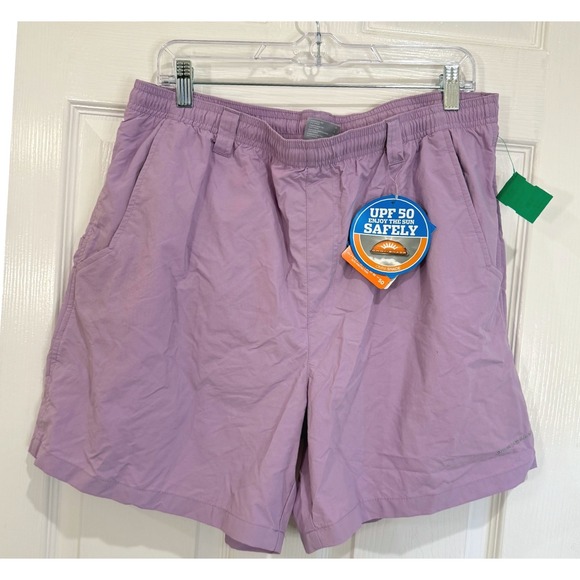 Columbia PFG Fishing‎ Shorts Womens Large Purple UPF 50 Sun Protection - Picture 1 of 6